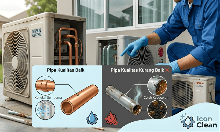 Penyebab AC Bocor Freon Icon Clean