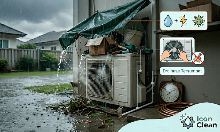 Permasalahan AC Saat Musim Hujan Icon Clean