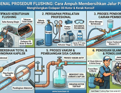 Apa Itu Flushing Pipa AC? Solusi Perbaikan AC Bocor dan Oli Kotor